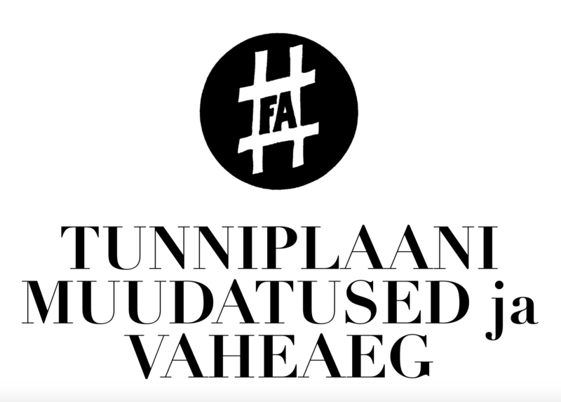 16.nädal tunniplaan ja VAHEAEG